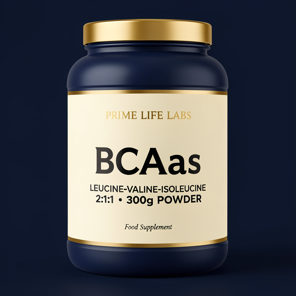 BCAAs supplement tub