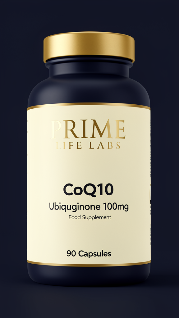 CoQ10 supplement bottle
