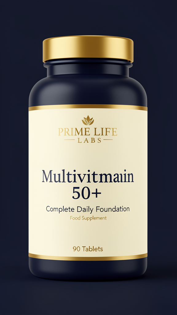 Multivitamin 50+ supplement bottle
